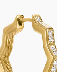Zig Zag Stax™ Hoop Earrings in 18K Yellow Gold with Diamonds, 22.8mm