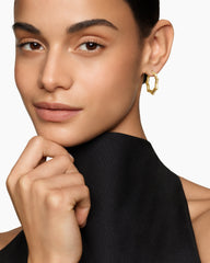 Zig Zag Stax™ Hoop Earrings in 18K Yellow Gold with Diamonds, 22.8mm