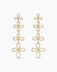 Wisteria® Statement Drop Earrings in 18K Yellow Gold with Diamonds, 88.7mm
