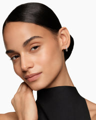 Zig Zag Stax™ Huggie Hoop Earrings in Sterling Silver with Diamonds, 13mm