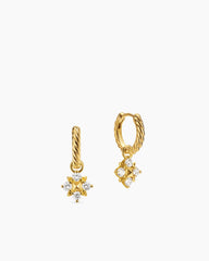 Petite Modern Renaissance® Pyramid Drop Earrings in 18K Yellow Gold with Diamonds, 18.8mm