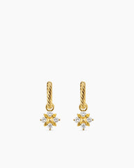 Petite Modern Renaissance® Pyramid Drop Earrings in 18K Yellow Gold with Diamonds, 18.8mm