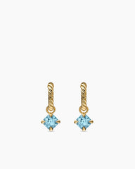 Micro Chatelaine® Drop Earrings in 18K Yellow Gold with Aquamarine, 5mm