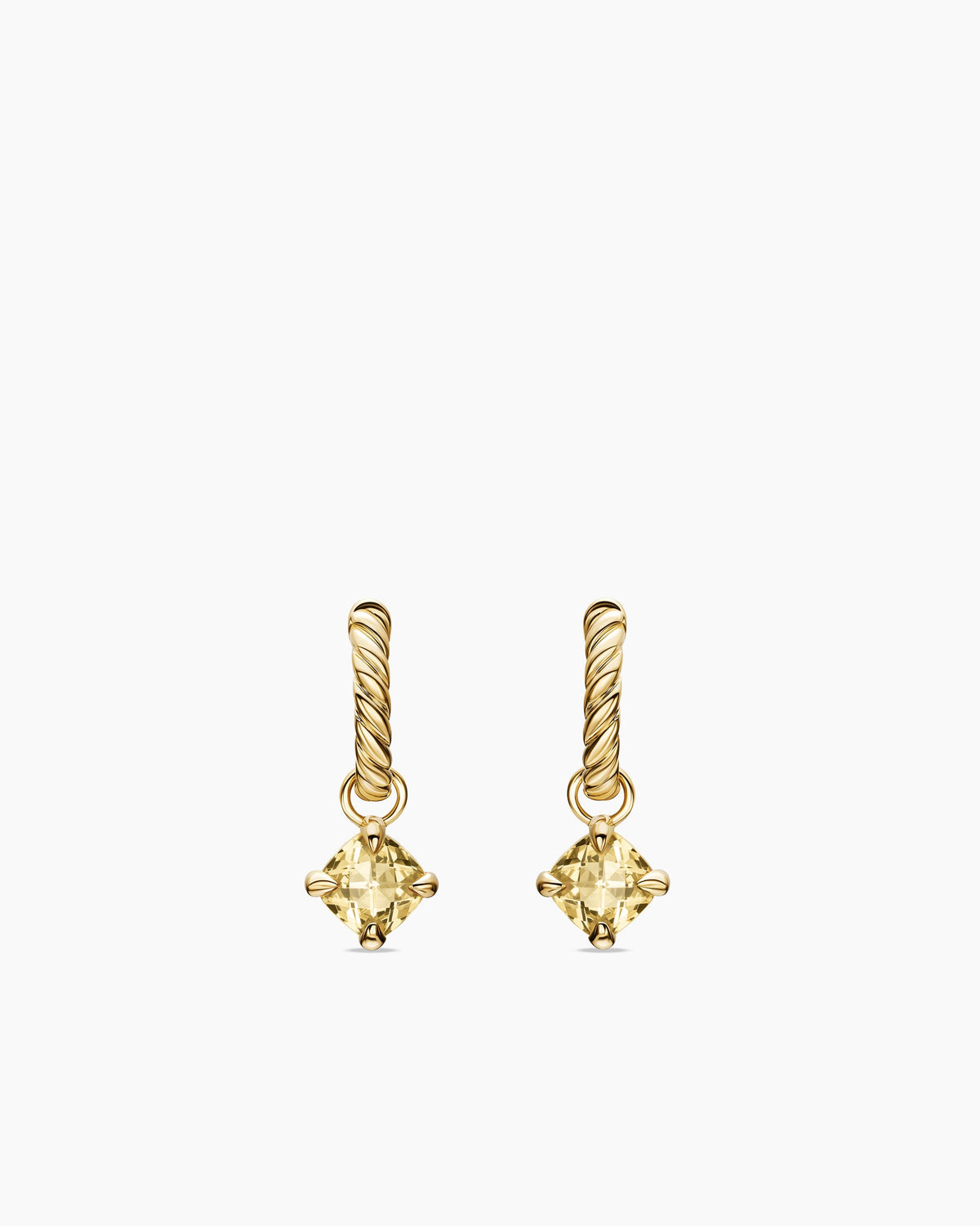 Micro Chatelaine® Drop Earrings in 18K Yellow Gold with Champagne Citrine, 5mm