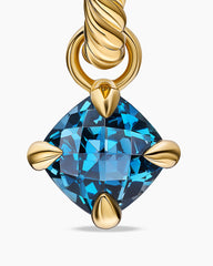 Micro Chatelaine® Drop Earrings in 18K Yellow Gold with Hampton Blue Topaz, 5mm