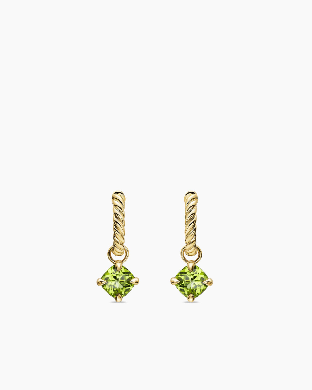 Micro Chatelaine® Drop Earrings in 18K Yellow Gold with Peridot, 5mm