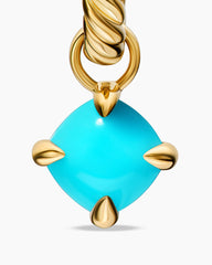 Micro Chatelaine® Drop Earrings in 18K Yellow Gold with Turquoise, 5mm