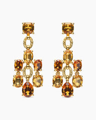 Marbella Chandelier Earrings in 18K Yellow Gold with Citrine and Madeira Citrine, 57mm