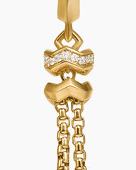 Zig Zag Stax™ Chain Drop Earrings in 18K Yellow Gold with Diamonds, 66mm