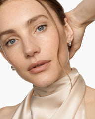 Crossover Three Row Huggie Hoop Earrings in Sterling Silver with 18K Yellow Gold, 13mm