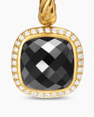 Albion® Drop Earrings in 18K Yellow Gold with Black Onyx and Diamonds, 10mm