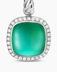 Albion® Drop Earrings in Sterling Silver with Lagoon Orchid and Diamonds, 10mm