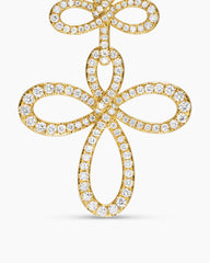 Wisteria® Drop Earrings in 18K Yellow Gold with Diamonds, 37.8mm