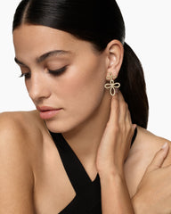 Wisteria® Drop Earrings in 18K Yellow Gold with Diamonds, 37.8mm