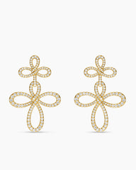 Wisteria® Drop Earrings in 18K Yellow Gold with Diamonds, 37.8mm