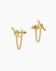 DY Mercer® Petite Toggle Chain Stud Earrings in 18K Yellow Gold, 38.2mm