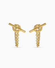 DY Mercer® Petite Toggle Chain Stud Earrings in 18K Yellow Gold, 38.2mm