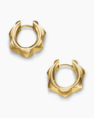 Pyramid Hoop Earrings in 18K Yellow Gold, 18.7mm