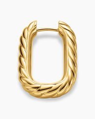 DY Madison® Cable Hoop Earrings in 18K Yellow Gold, 24.3mm
