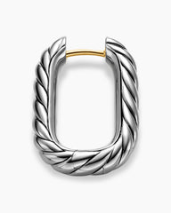 DY Madison® Cable Hoop Earrings in Sterling Silver, 24.3mm