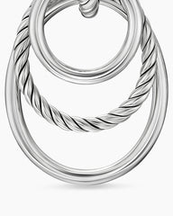 DY Mercer® Bold Triple Ring Drop Earrings in Sterling Silver, 48mm