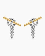 DY Mercer® Bold Toggle Chain Stud Earrings in Sterling Silver with 18K Yellow Gold, 50.4mm