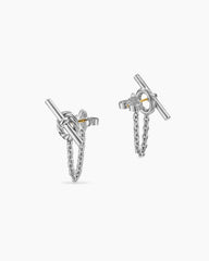 DY Mercer® Bold Toggle Chain Stud Earrings in Sterling Silver, 50.4mm