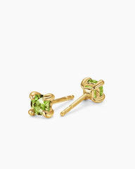 Micro Chatelaine® Stud Earrings in 18K Yellow Gold with Peridot, 4.8mm