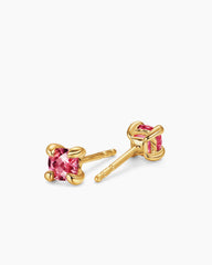 Micro Chatelaine® Stud Earrings in 18K Yellow Gold with Pink Tourmaline, 4.8mm