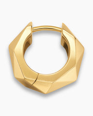 Faceted Hoop Earring in 18K Yellow Gold, 14.5mm