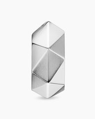 Faceted Hoop Earring in Sterling Silver, 14.5mm