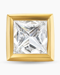 Pyramid Stud Earring in 18K Yellow Gold with Diamond, 6.6mm