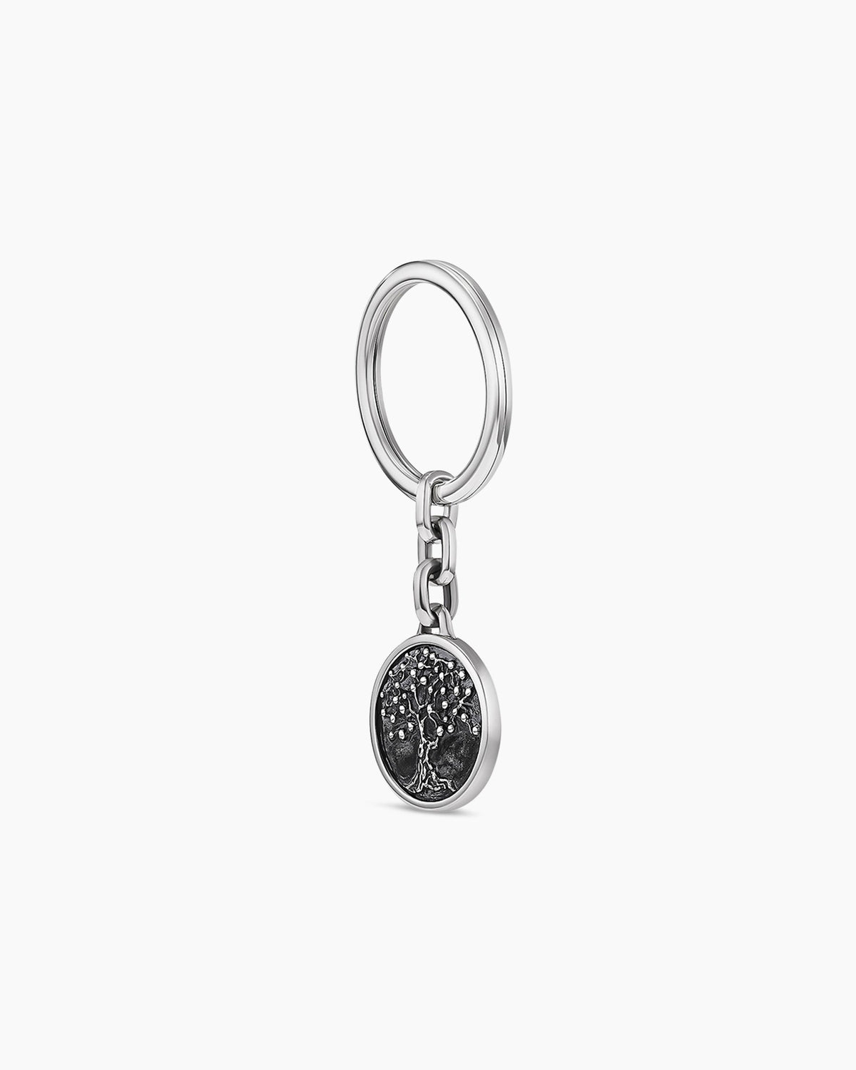 Life and Death Duality Keychain in Sterling Silver, 42.8mm