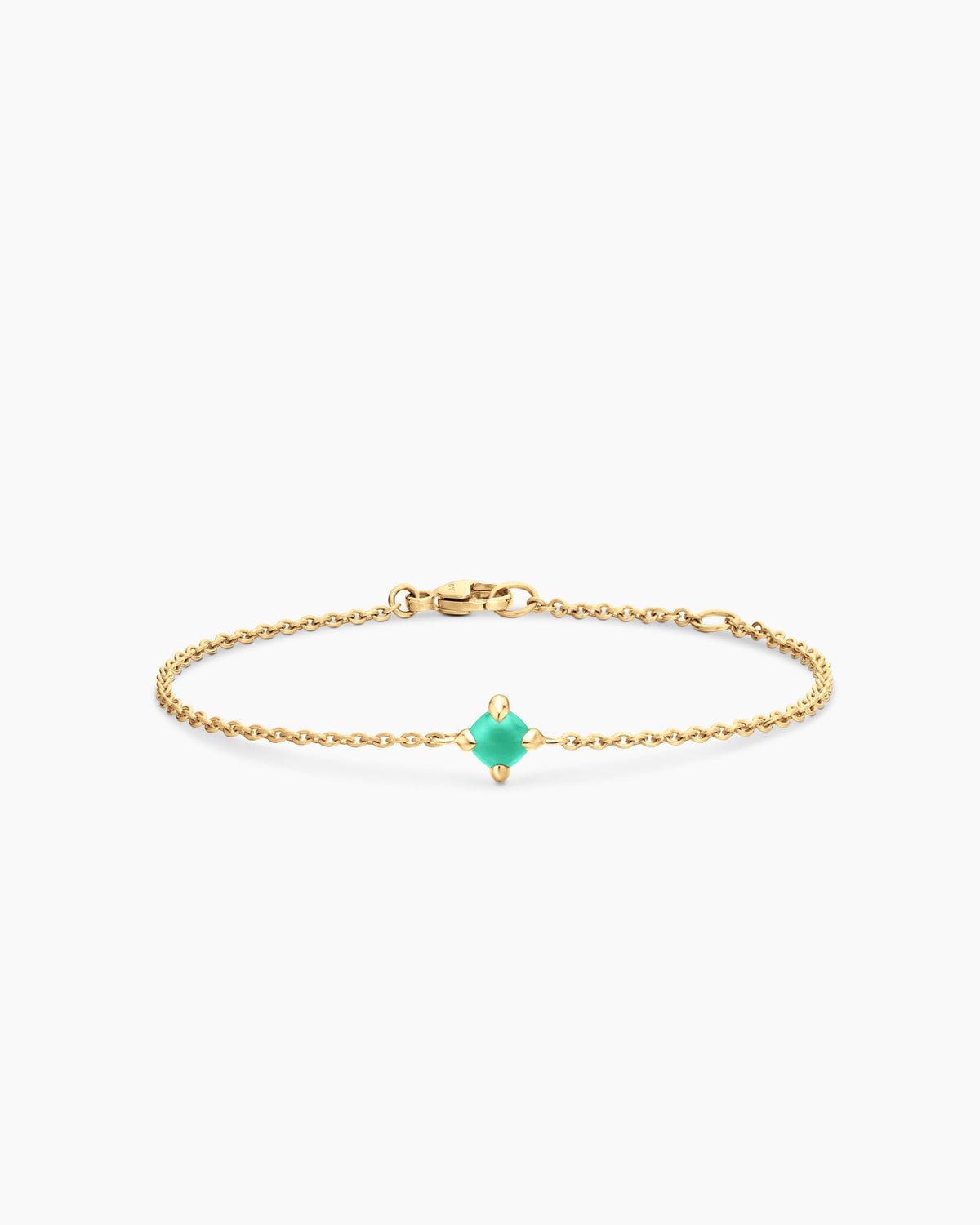 Chatelaine® Teen Bracelet in 18K Yellow Gold with Chrysoprase, 4mm
