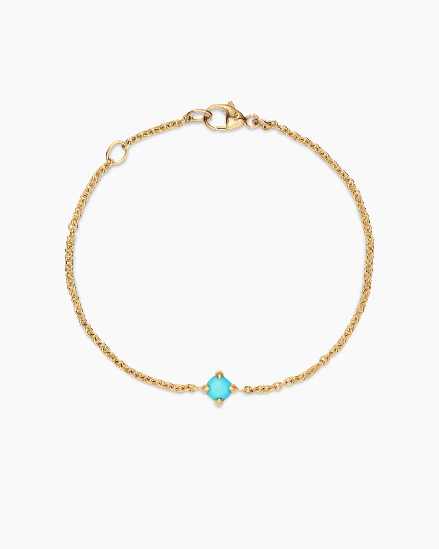 Chatelaine® Teen Bracelet in 18K Yellow Gold with Turquoise, 4mm