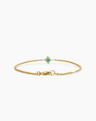 Chatelaine® Teen Bracelet in 18K Yellow Gold with Turquoise, 4mm