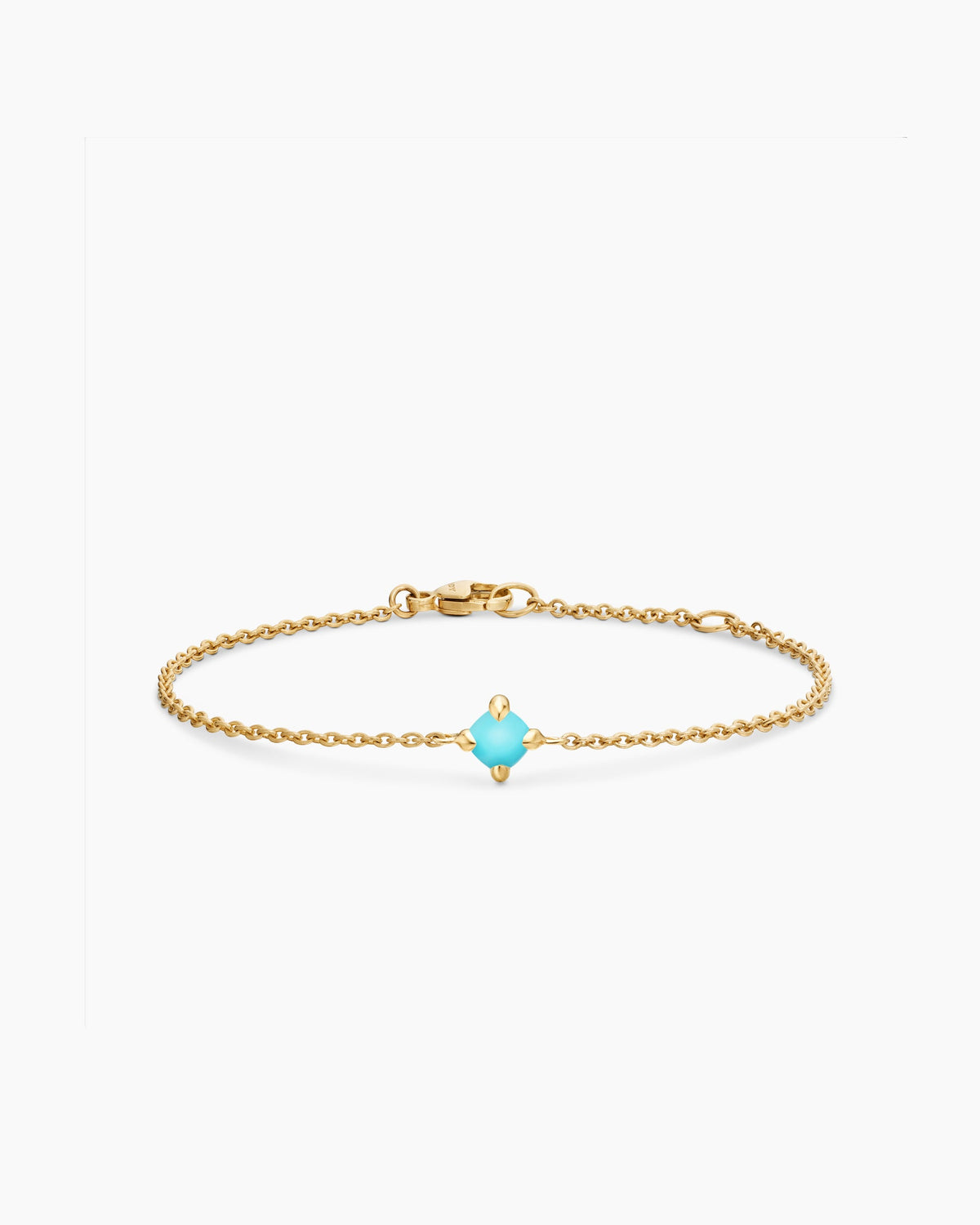 Chatelaine® Teen Bracelet in 18K Yellow Gold with Turquoise, 4mm