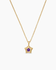 Cable Collectibles® Teen Star Necklace in 18K Yellow Gold with Amethyst