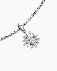 Starburst Teen Necklace in Sterling Silver with Center Diamond, 8mm