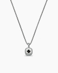 Albion® Teen Pendant Necklace in Sterling Silver with Black Onyx and Diamonds, 4mm