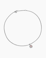 Albion® Teen Pendant Necklace in Sterling Silver with Morganite and Diamonds, 4mm