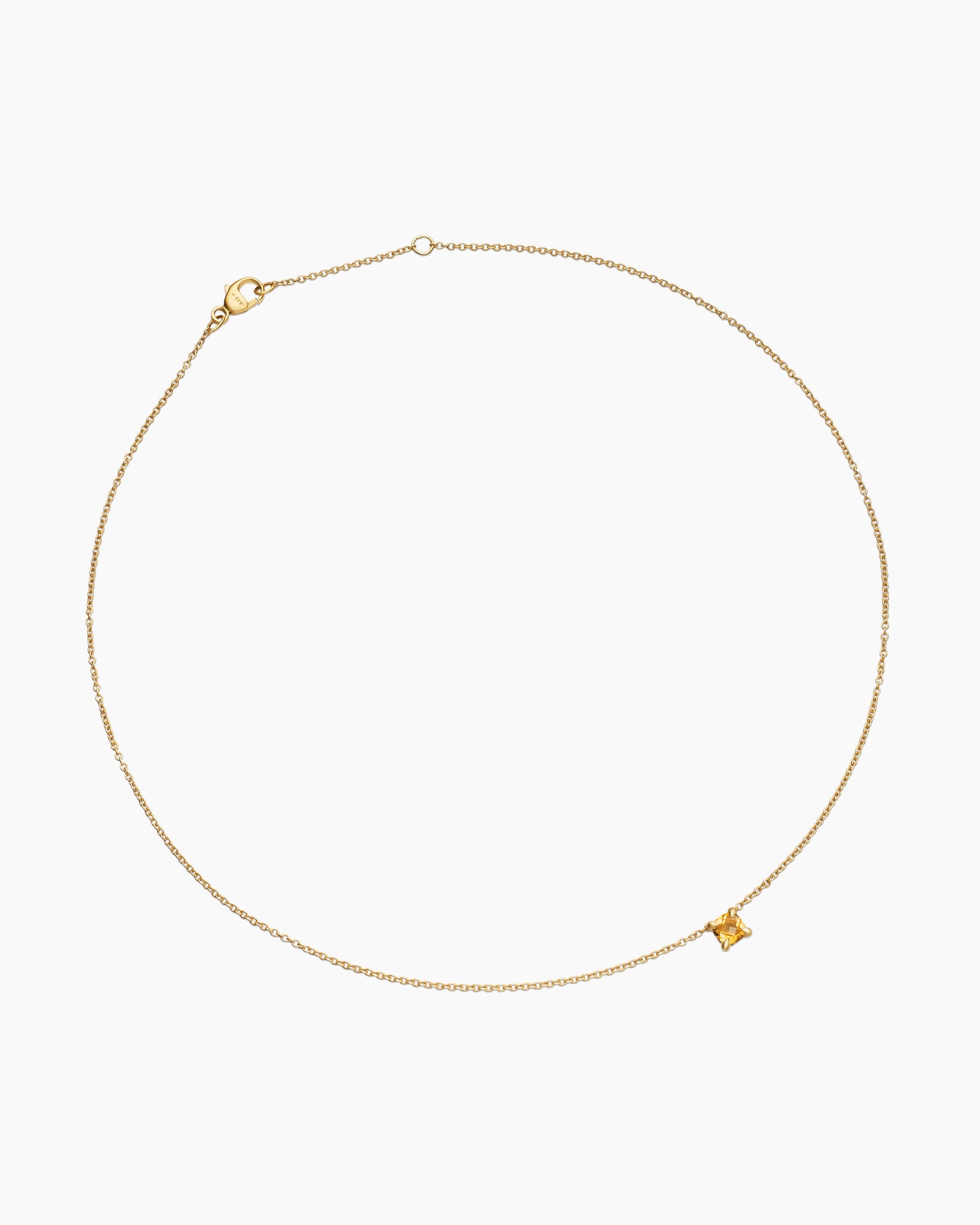 Chatelaine® Teen Necklace in 18K Yellow Gold with Citrine, 4mm