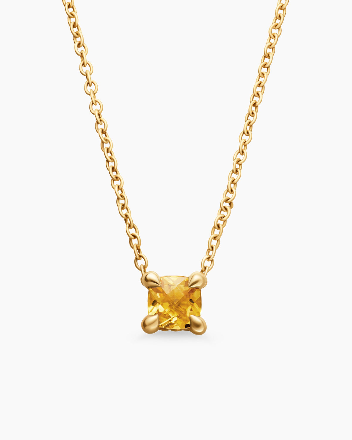 Chatelaine® Teen Necklace in 18K Yellow Gold with Citrine, 4mm