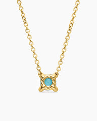 Chatelaine® Teen Necklace in 18K Yellow Gold with Turquoise, 4mm