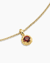 Cable Collectibles® Teen Birthstone Necklace in 18K Yellow Gold with Garnet, 3mm