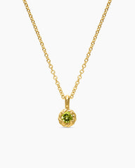 Cable Collectibles® Teen Birthstone Necklace in 18K Yellow Gold with Peridot, 3mm