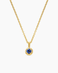 Cable Collectibles® Teen Birthstone Necklace in 18K Yellow Gold with Sapphire, 3mm