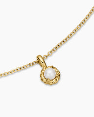 Cable Collectibles® Teen Birthstone Necklace in 18K Yellow Gold with Pearl, 3mm