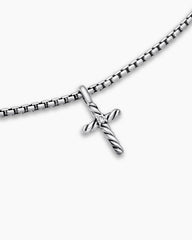 Cable Collectibles® Teen Cross Necklace in Sterling Silver with Center Diamond