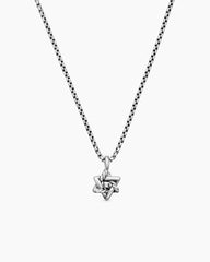 Cable Collectibles® Teen Star of David Necklace in Sterling Silver with Center Diamond